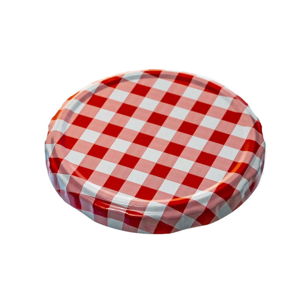 Twist-Off-Verschluss 82 mm Rot-Weiß Karo steril
