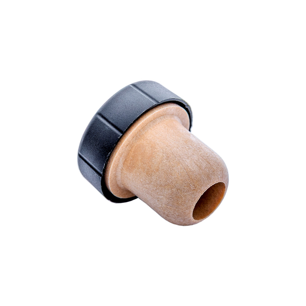 Vollkunststoffgriffkorken 19,5 mm Ausgießer Schwarz