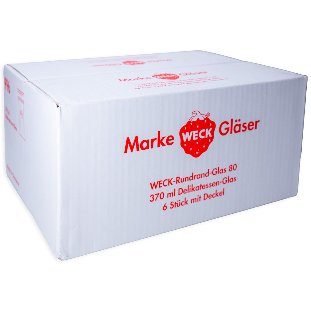 WECK-Delikatessenglas 370 ml RR80 im 6er Karton