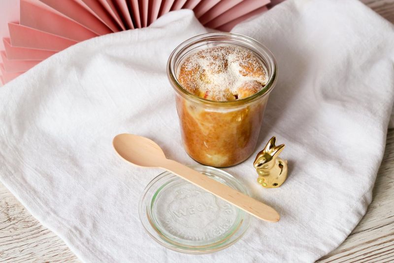Apfelkuchen im Glas - das Rezept