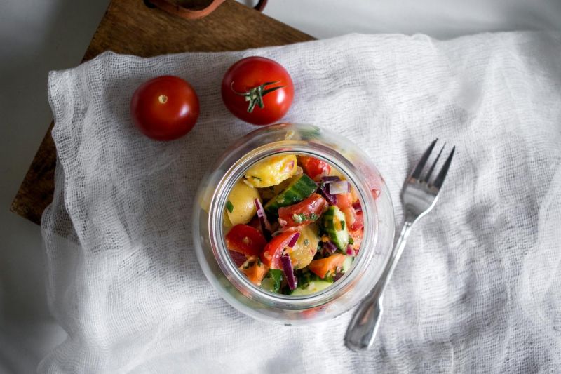 Zum Grillen und für&amp;#39;s Picknick: Kartoffelsalat im Glas